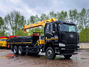 Бортовой FAW CA3250 с КМУ XCMG SQS 250-5_0