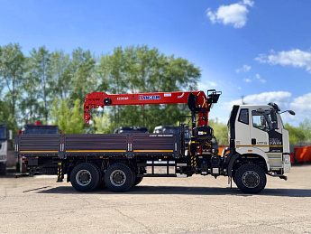 Бортовой  FAW J6P 6*6 с КМУ KANGLIM KS2056H_5